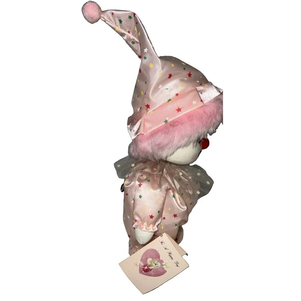 musical wind up clown doll moving head  Pink 10